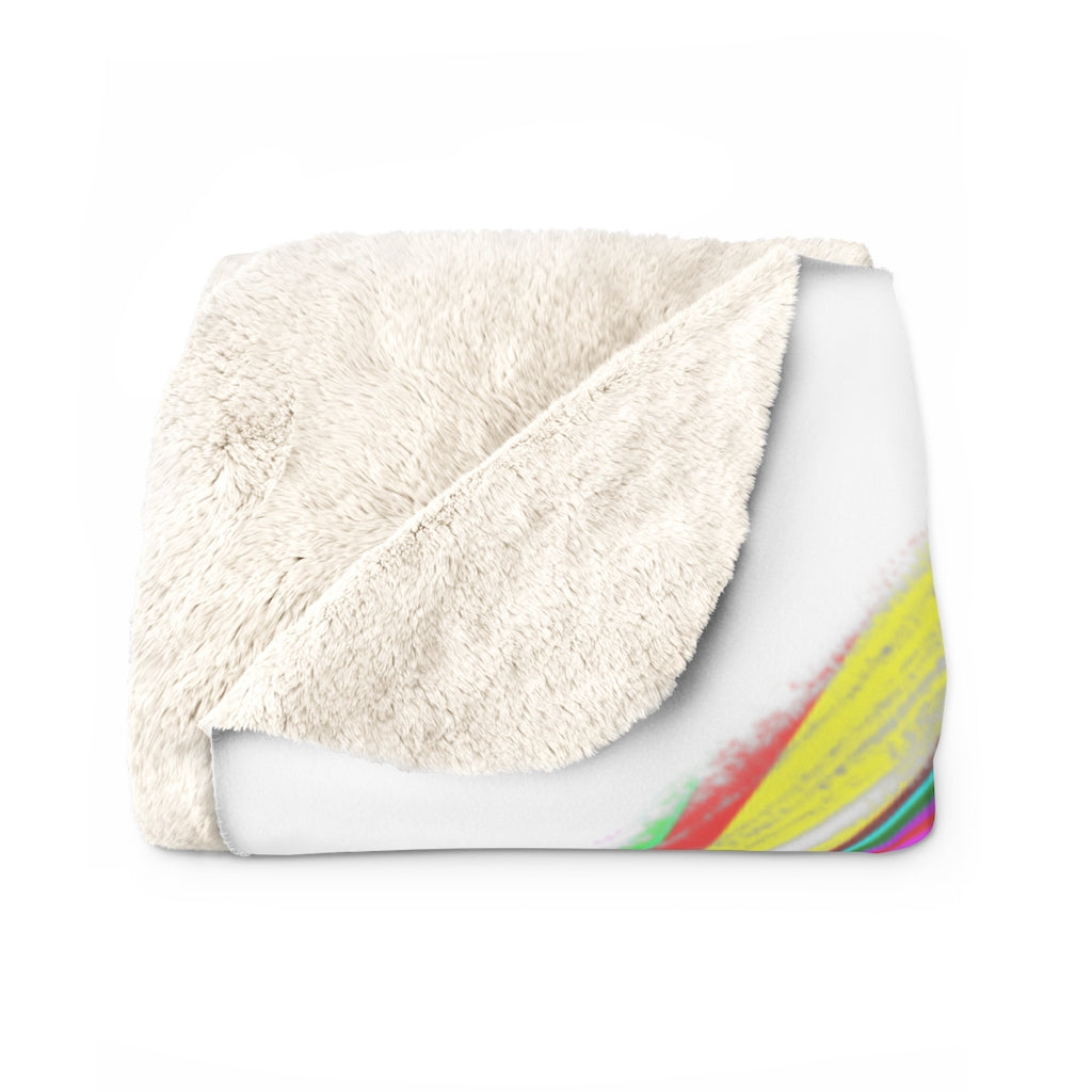 "Paintbrush" Sherpa Fleece Blanket