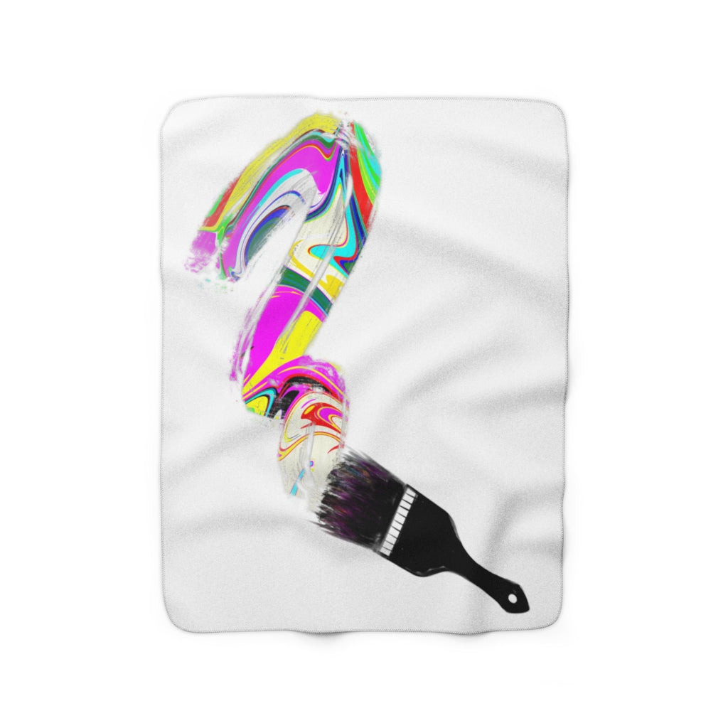 "Paintbrush" Sherpa Fleece Blanket