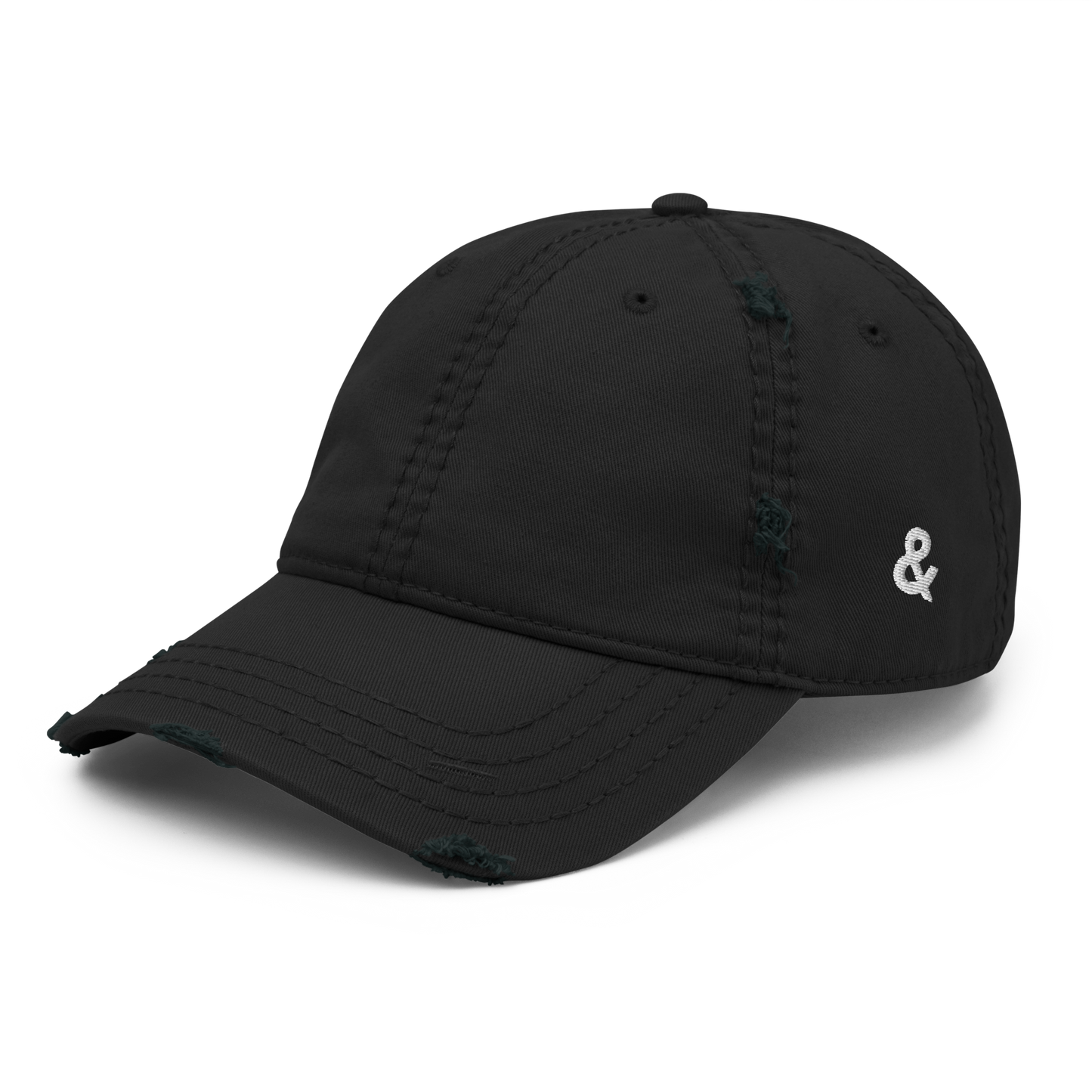 Embroidered "Ampersand" Distressed Cap