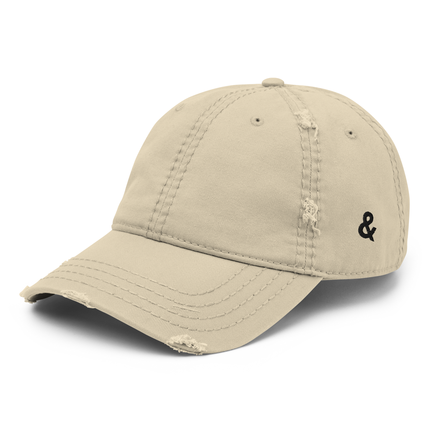Embroidered "Ampersand" Distressed Cap
